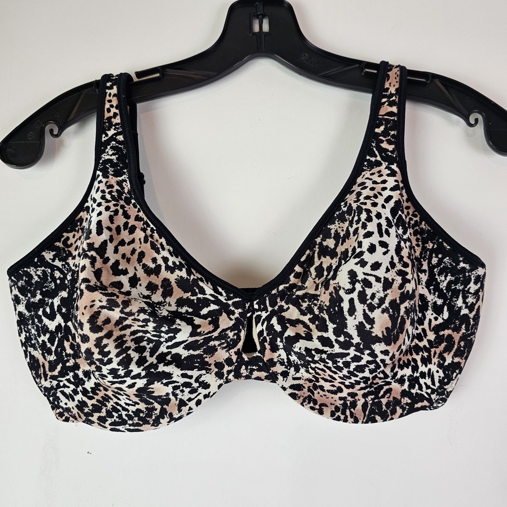 Bali Lilyette Minimizer Bra 0904 Full Coverage 38DD Cheetah Animal Print Keyhole